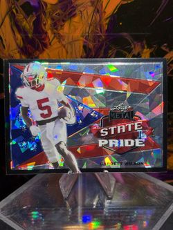 Garrett Wilson 2022 Leaf Draft - Metal State Pride Crystal Black