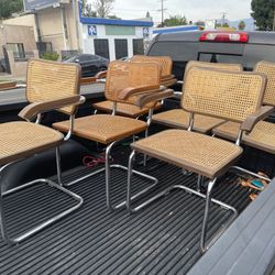 Vintage Mid-Century Modern Cesca Chairs With Arms, All Soul Separately