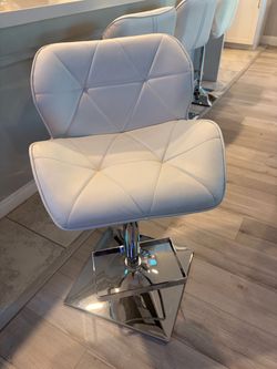 Modern white bar stools