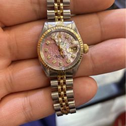 Rolex Pink Pearl 26mm 6917 Mint Buy Sale Trade Patek Richard Mille Omega Cartier Breitling Gold Diamonds Silver 