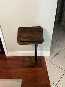 New C Shaped Side Table , Adjustable Height ,  360 Swivel