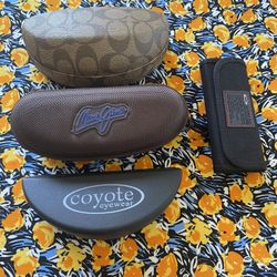 Glasses Cases All 4, Coach, Maui Jim, Coyote, Oakley 
