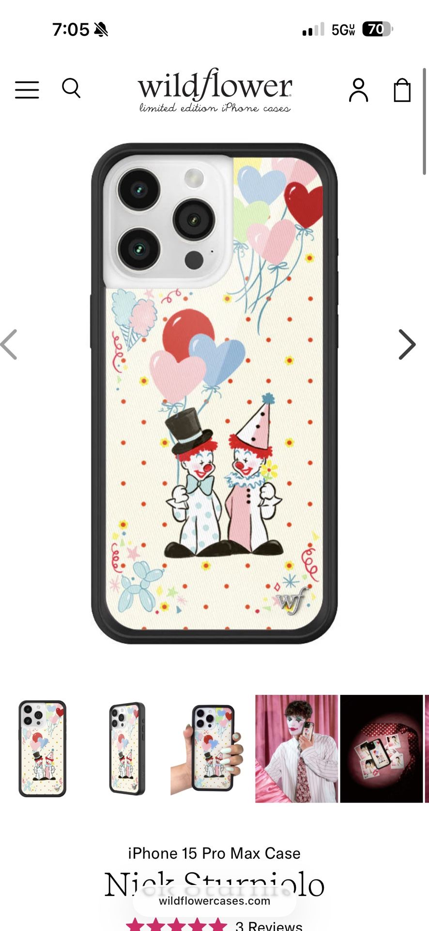 Nick Sturniolo Clown Wildflower Case