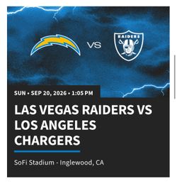 LA Chargers Vs Raiders Tickets