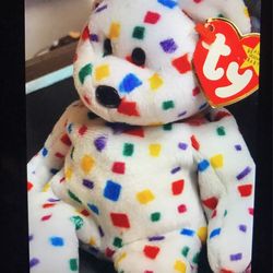 Rare Retired Confetti Ty2k Beanie, With TAG ERRORS