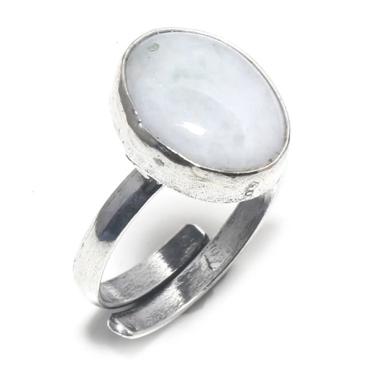 Handmade Rainbow Moonstone Gemstone Vintage 925 Sterling Silver Jewelry Ring