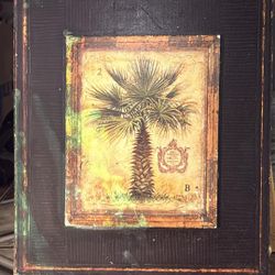Tropical Palm Tree Decorative Picture - 13x15 inches