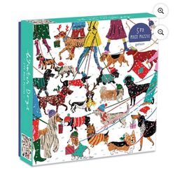 Winter Dogs 500 Piece Puzzle Galison New 