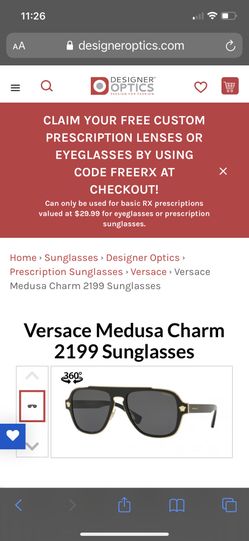 Versace Medusa Charm 2199 Men’s Sunglasses