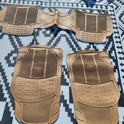 Brown Car Mats Front And Rear 3 Piece