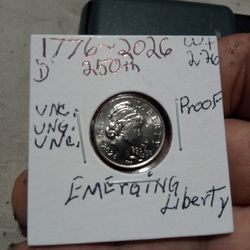 🇺🇸"Emerging Liberty"🗽(Dual Date) Wt:2.26 (Unc./Ung./Unc.)