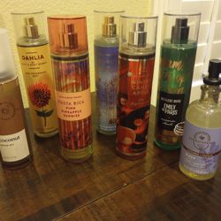 7 New Full Size Bath And Body Works Brand New Fragrance Sprays - $15, $2.14 Per Bottle 
