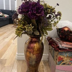 Large Floor Vase With Flowers