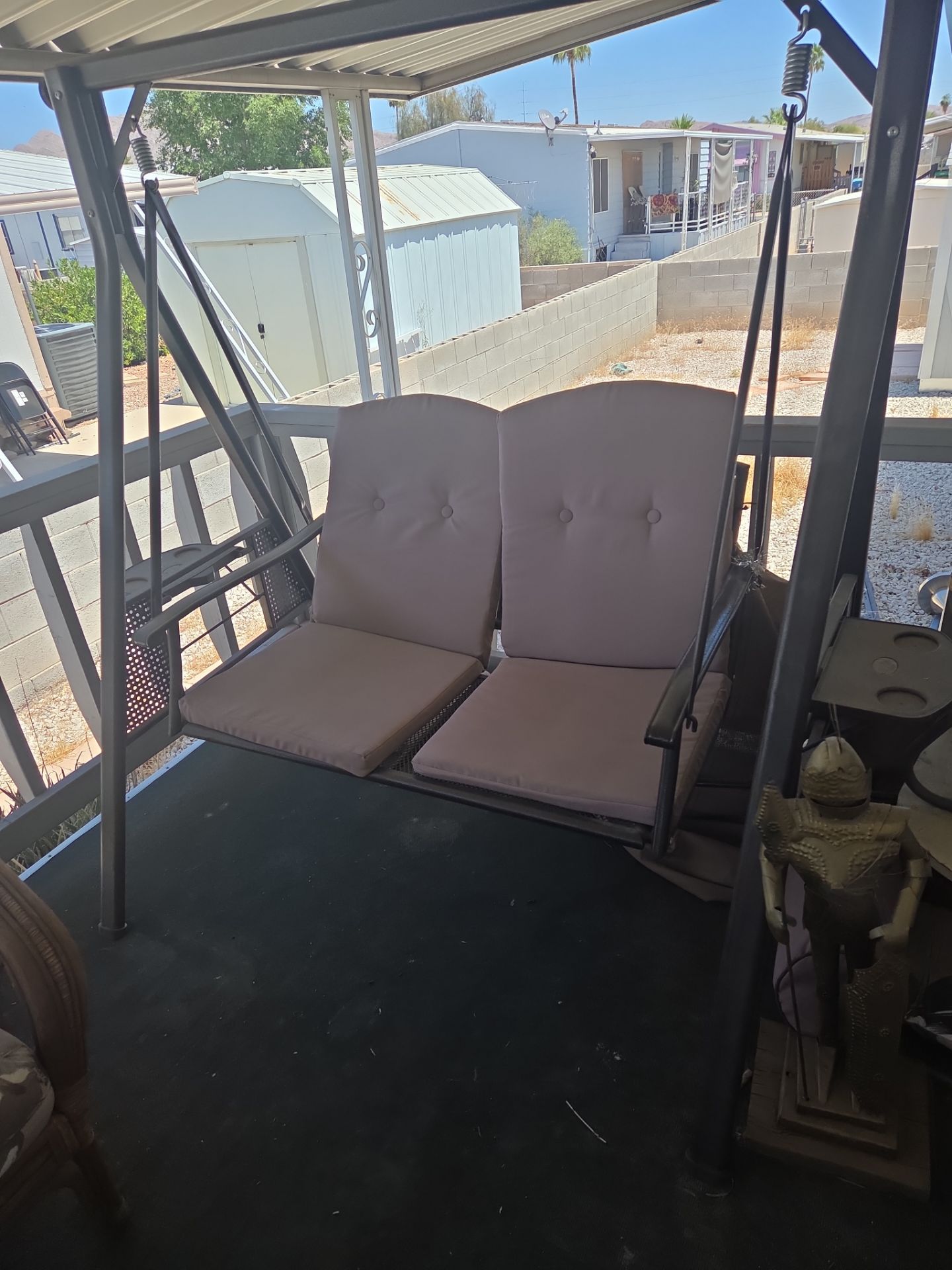 Outside chair swing with cover