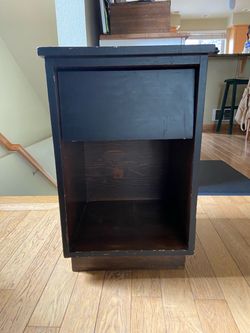 Wooden bedside table