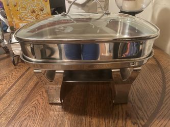 Princess house Stainless Steel Chafing Dish with Glass Lid