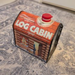 Log Cabin Syrup Container