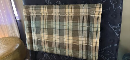 Plaid Fabric Headboard