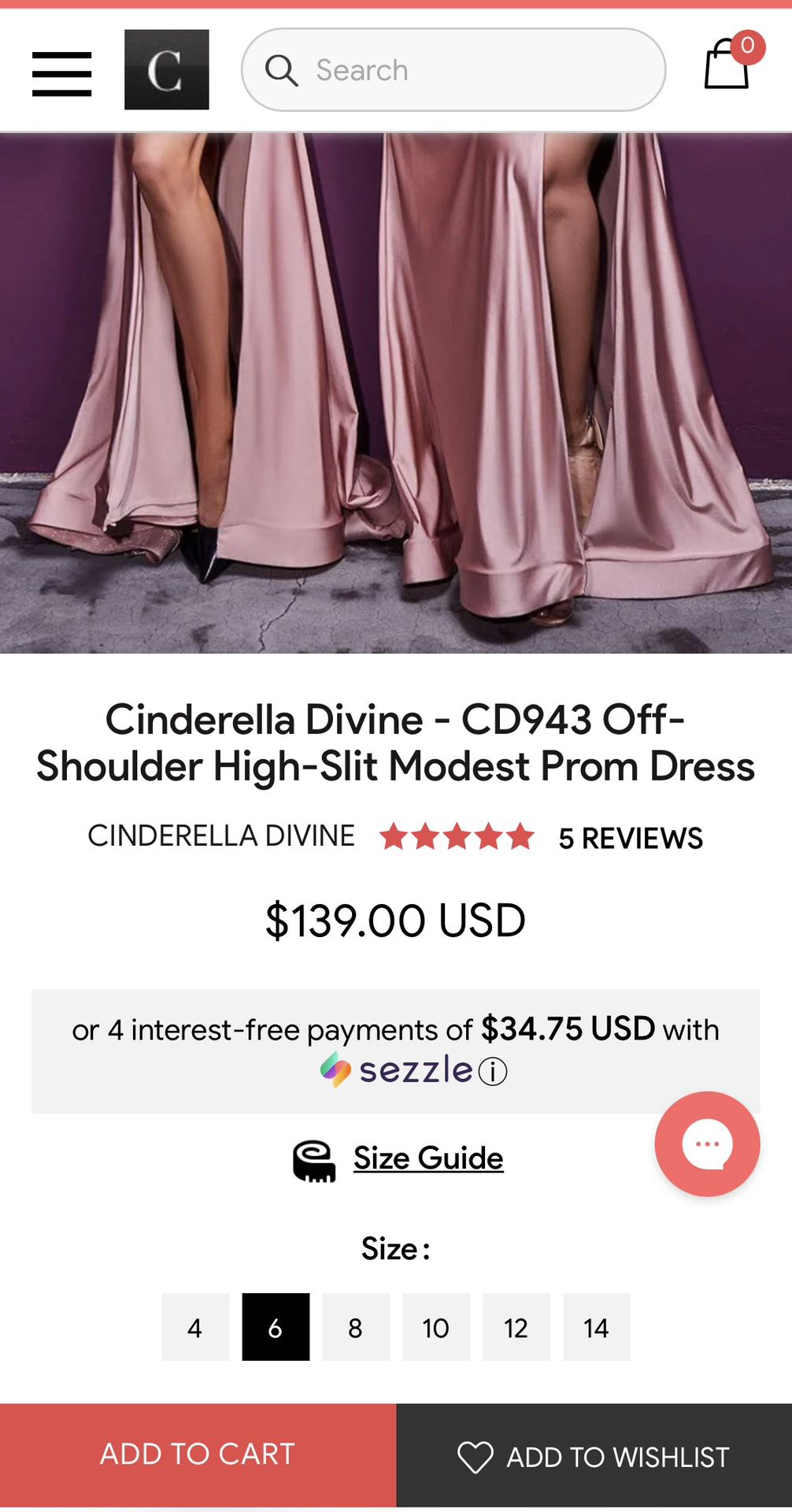 Cinderella Devine Prom Dress Size 6