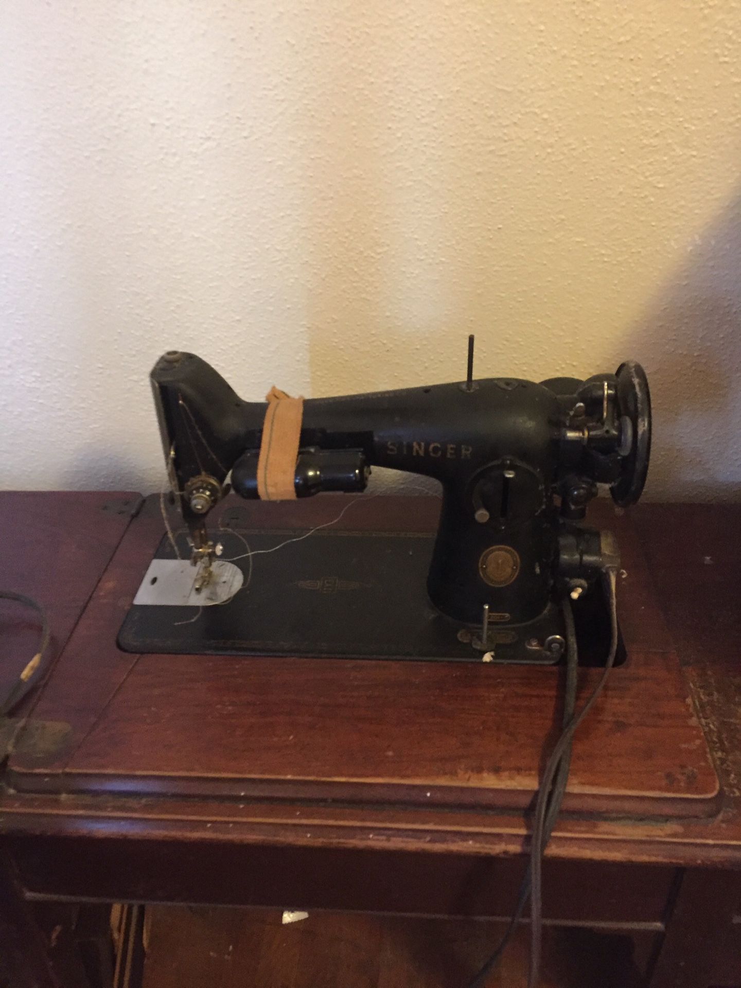 Antique electric Singer machine