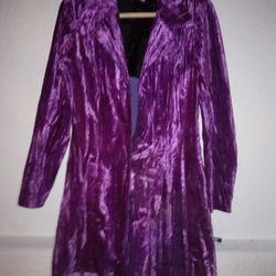Fantastic Retro Prince Purple Rain Crushed Velvet Jacket Size Medium Unique!
