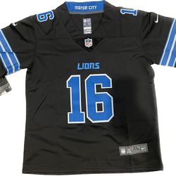 Youth Detroit Lions Jared Goff Stitched Jersey, S To Xl 