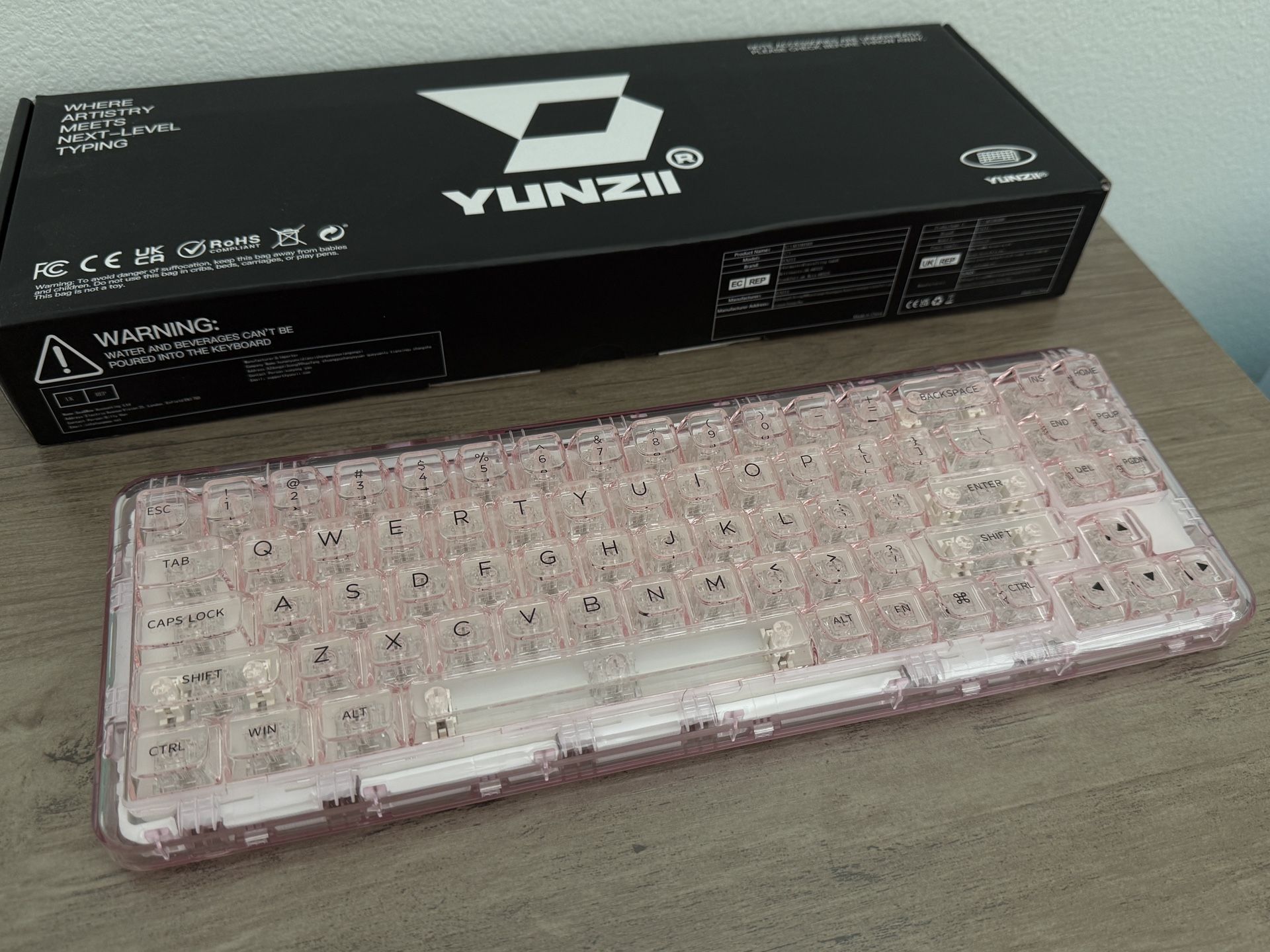 YUNZII X71 Pink Mechanical Keyboard