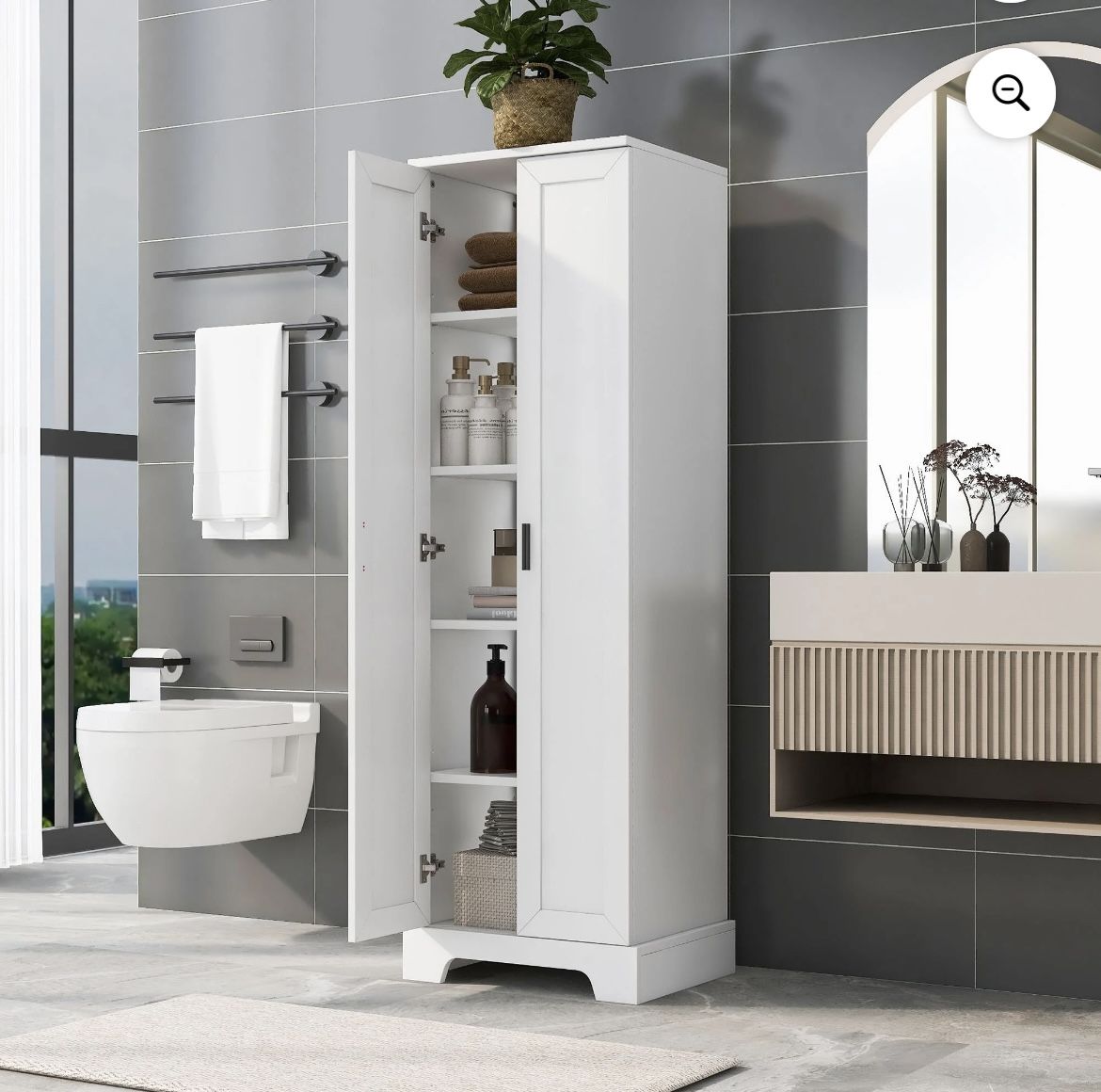White Tall Multi-Purpose Cabinet