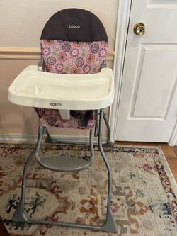 Cosco Kids Simple Fold Full Size High Chair with Adjustable Tray
