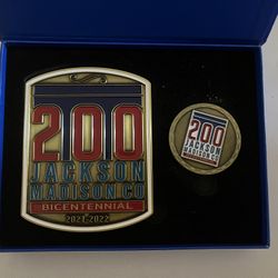 New rare and nice Jackson, Madison Co, TN 200 years a bicentennial plaque set