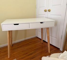 White Desk w/ Storage