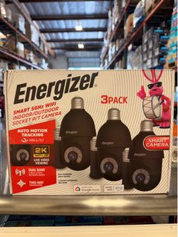 Energizer 3 Pack Smart 5GHZ WiFi Indoor/Outdoor Socket Camera Brand New in Box
