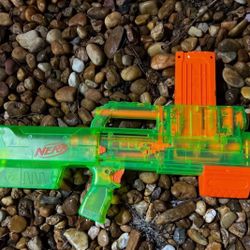 NERF Sonic Deploy CS-6 Clear Green Blaster Dart Gun Tested
