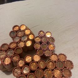 50 rolls pennies