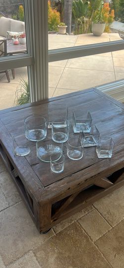Set of vases wedding party candy bar ready