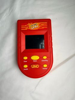 Electronic UNO Handheld Game Basic Fun 09657 Color Screen Travel Card Game