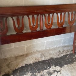 Real nice solid wood double for headboard 1960s