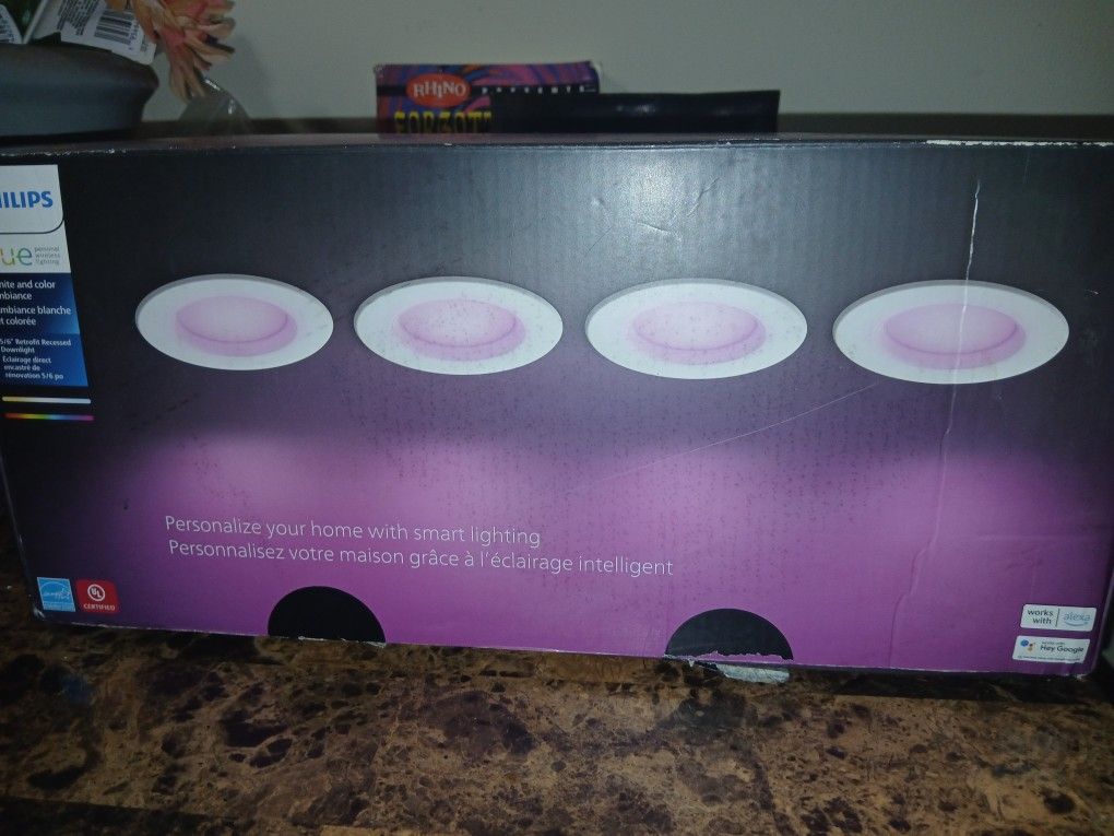 Phillips Hue White And Color Ambiance 5/6 High Lumen Recessed Downlight (4-pack)