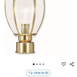 Livex Lighting 2009-02 Outdoor Post with Clear Beveled Glass Shades, Polished Brass
