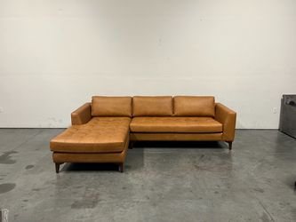 Poly and Bark, Calle Leather Sofa with Chaise