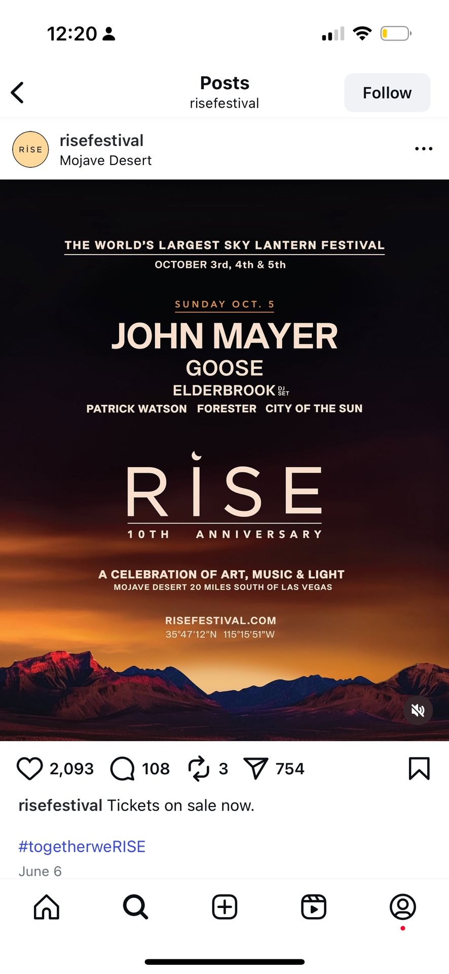 Rise Festival - 2 Sunday tickets (Silver package)