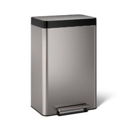 KOHLER 13-Gallon Stainless Steel Step Trash Can with Fingerprint-Resistant Finish