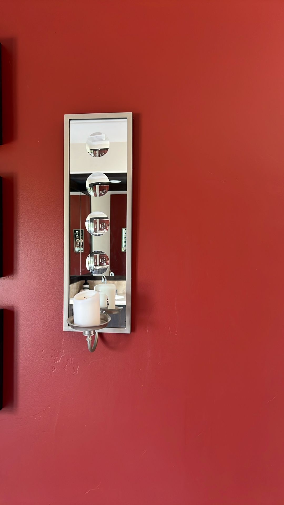Mirrored Wall Sconces, Pair