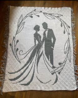 Mosaic Crochet Wedding Blanket