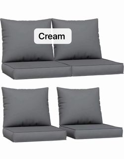 #R4  Outdoor Chair Cushions Set of 4 Cream  $50