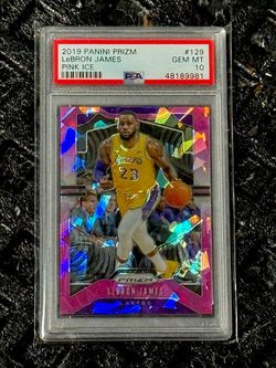 2019 PANINI PRZIM #129 LEBRON JAMES PINK PRIZM PSA 10