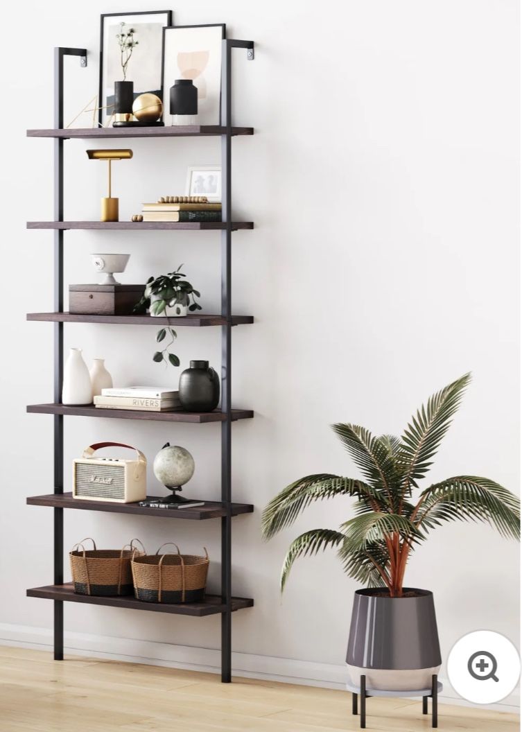 5-Shelf Ladder Bookshelf