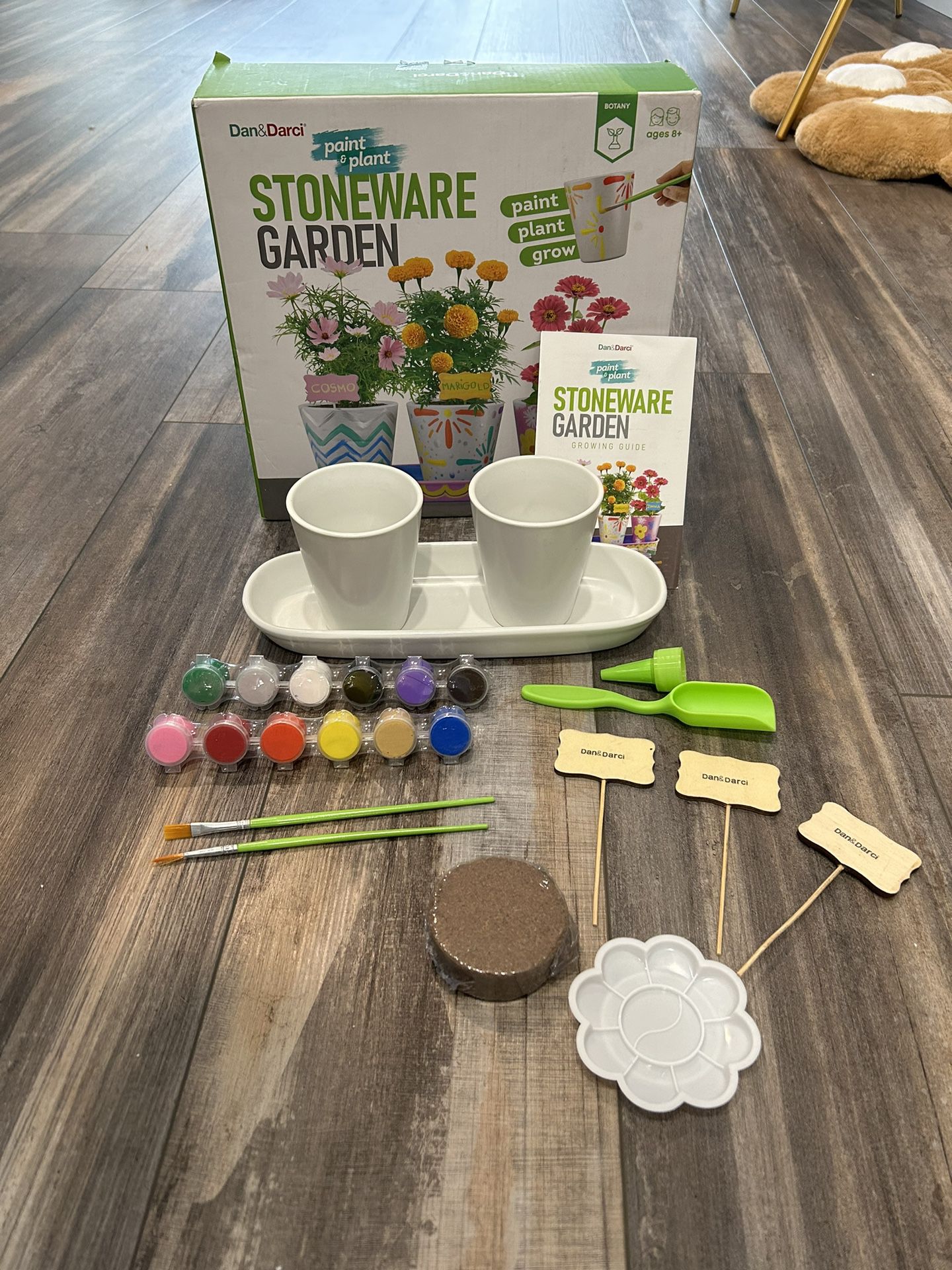 Paint & Plant Stoneware Flower Gardening Kit - Gifts for Girls & Boys Ages 4-12 - Kids Arts & Crafts