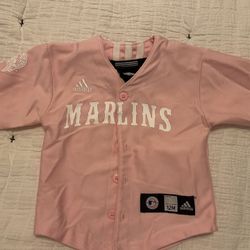 Adidas Baby Marlins Pink Jersey (12M)