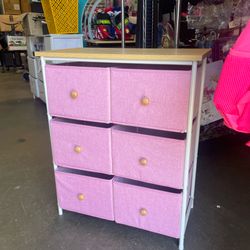 6 Drawer Dresser with Fabric Drawers